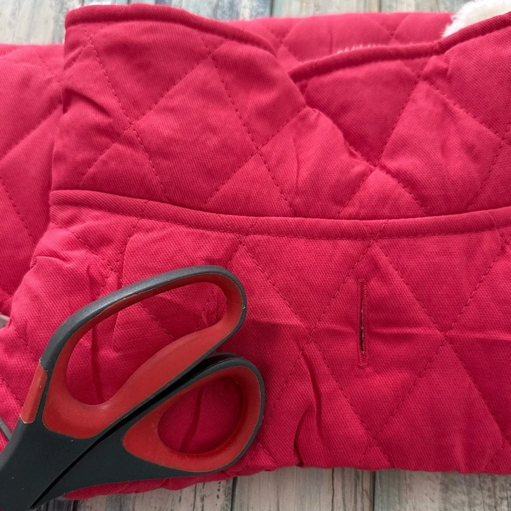 Warm Winter Coat DOG Coat SIZE XL Windproof Fleece Jacket Reflective RED New